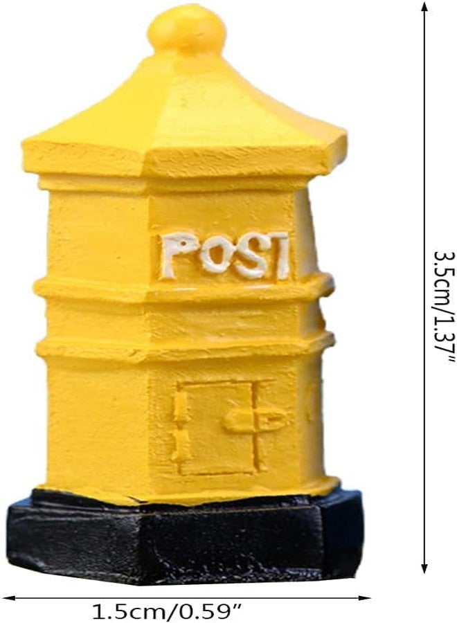 The Pot Dealer Miniature Mailbox Telephone Booth Fairy Home Garden Ornament Figurines Flower Pot Succulents Plant House Decor Bonsai Resin Craft Dollhouse Micro Landscape Decor - Image 3